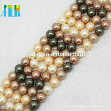 Wholesale 6mm mixed-color natural akoya freshwater shell pearls pearl beads for crafts